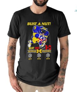 Official Bust A Nut Michigan Beat OSU 3 0 Score Shirt