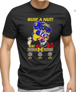 Official Bust A Nut Michigan Beat OSU 3 0 Score Shirt