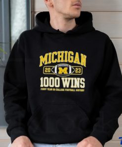 Official Champion Navy Michigan Wolverines Football 1,000 Wins T Shirt