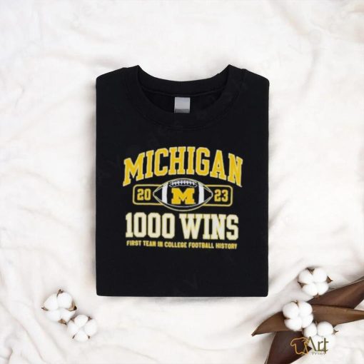 Official Champion Navy Michigan Wolverines Football 1,000 Wins T Shirt