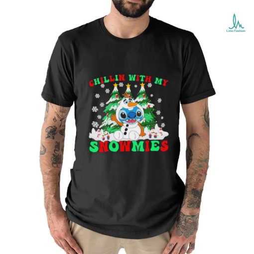 Official Chillin With My Snowman Stitch Christmas Unisex Shirt