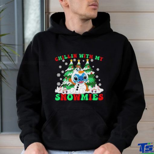 Official Chillin With My Snowman Stitch Christmas Unisex Shirt