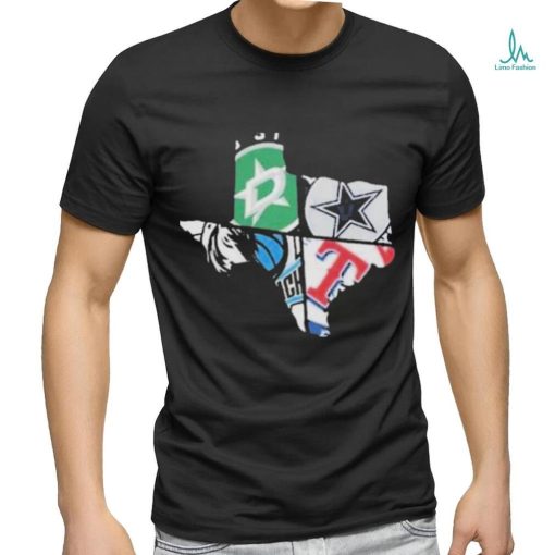 Official Cowboys Rangers Mavericks Star Spit Texas Shirt