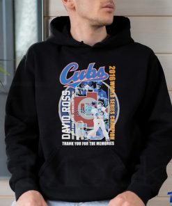 Official Cubs David Ross Chicago Cubs 2015 2016 2020 2023 2016 World Series Champion Thank You For The Memories T Shirt