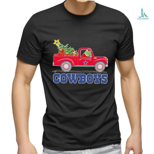 Official Dallas Cowboys Santa Grinch Driving Truck Christmas Shirt