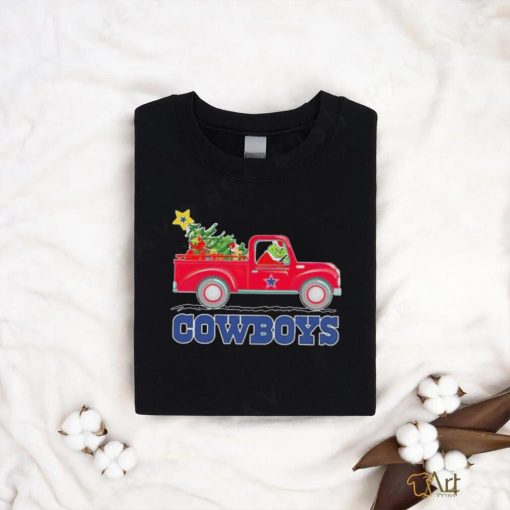 Official Dallas Cowboys Santa Grinch Driving Truck Christmas Shirt