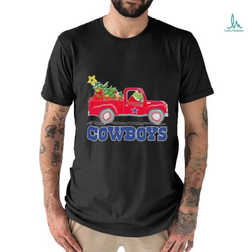 Official Dallas Cowboys Santa Grinch Driving Truck Christmas Shirt