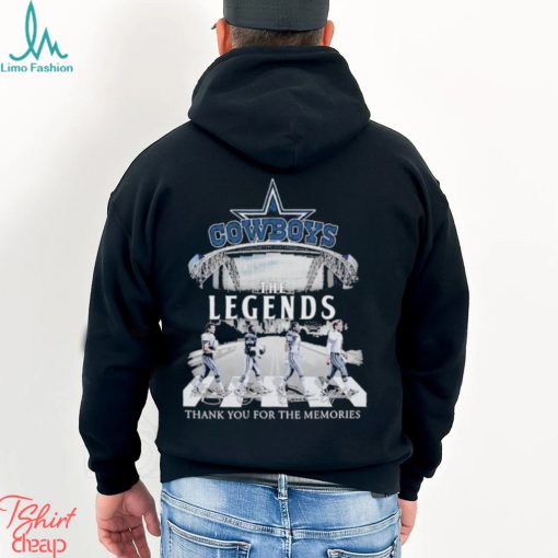 Official Dallas Cowboys The Legend thank You for the memories abbey road signatures shirt