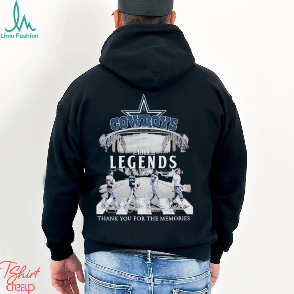 Official Dallas Cowboys The Legend thank You for the memories abbey road signatures shirt Official Dallas Cowboys The Legend thank You for the memories abbey road signatures shirt