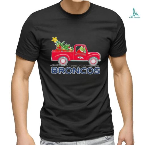 Official Denver Broncos Santa Grinch Driving Truck Christmas Shirt