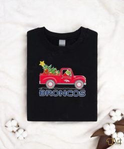 Official Denver Broncos Santa Grinch Driving Truck Christmas Shirt