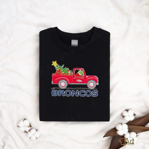 Official Denver Broncos Santa Grinch Driving Truck Christmas Shirt