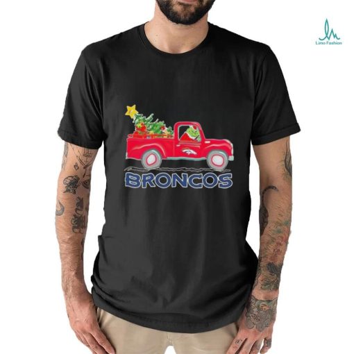 Official Denver Broncos Santa Grinch Driving Truck Christmas Shirt