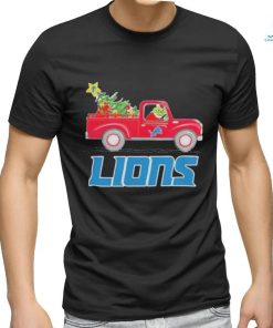 Official Detroit Lions Santa Grinch Driving Truck Christmas Shirt