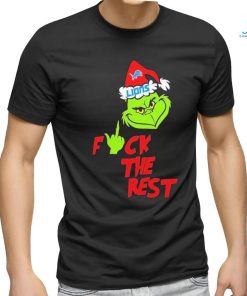 Official Detroit Lions Santa Grinch F The Rest T shirt