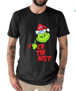 Official Detroit Lions Santa Grinch F The Rest T shirt, hoodie, sweater, long sleeve and tank top Official Detroit Lions Santa Grinch F The Rest T shirt