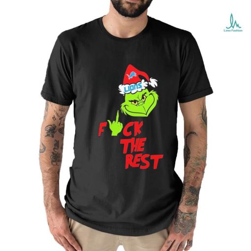 Official Detroit Lions Santa Grinch F The Rest T shirt