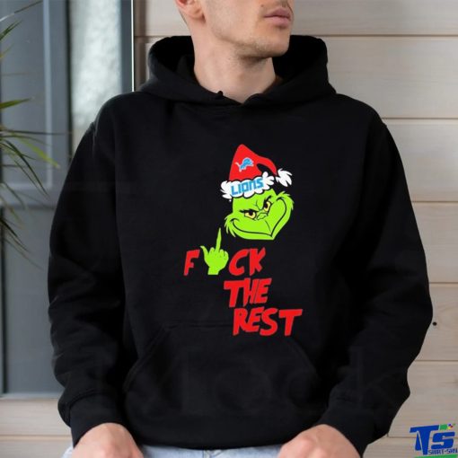 Official Detroit Lions Santa Grinch F The Rest T shirt