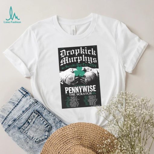 Official Dropkick Murphys St Patrick Day Tour 2024 Poster Shirt