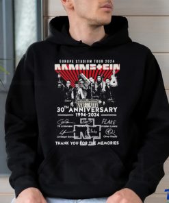 Official Europe Stadium Tour 2024 Rammstein 30th Anniversary 1994 2024 thank You for the memories signatures shirt