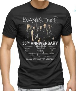 Official Evanescence 30th Anniversary 1994 – 2024 Thank You For The Memories T Shirt