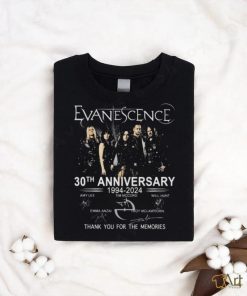 Official Evanescence 30th Anniversary 1994 – 2024 Thank You For The Memories T Shirt