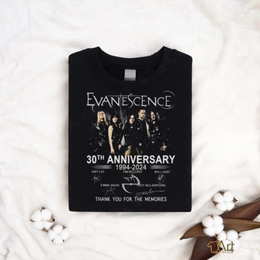 Official Evanescence 30th Anniversary 1994 – 2024 Thank You For The Memories T Shirt