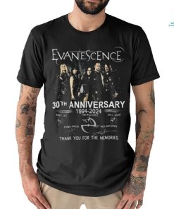 Official Evanescence 30th Anniversary 1994 – 2024 Thank You For The Memories T Shirt