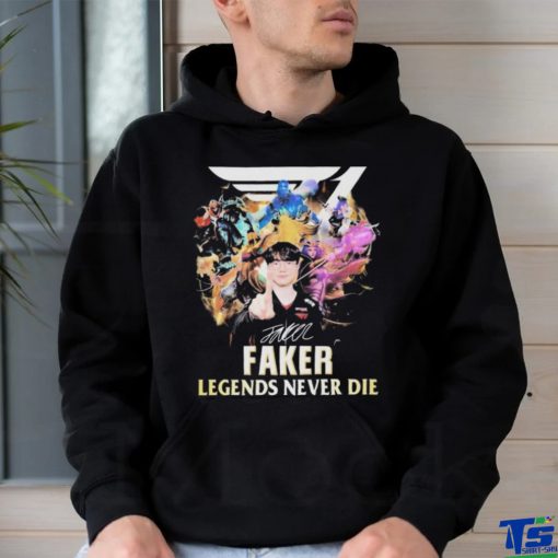 Official Faker legends never die signature shirt