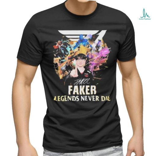 Official Faker legends never die signature shirt