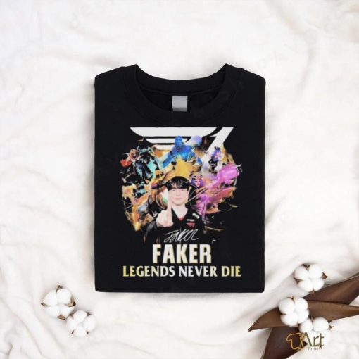 Official Faker legends never die signature shirt