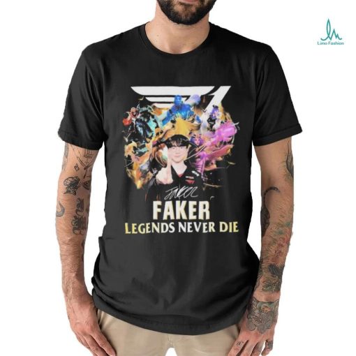 Official Faker legends never die signature shirt