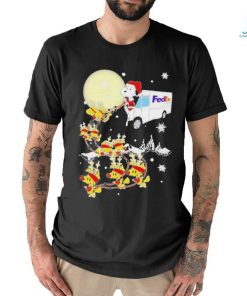Official Fedex santa Snoopy and reindeer Woodstock Christmas shirt