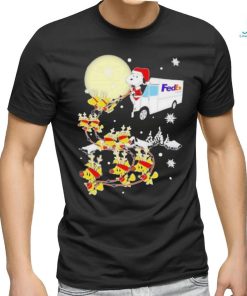 Official Fedex santa Snoopy and reindeer Woodstock Christmas shirt