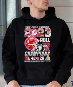 Official First Saturday In November 2023 Roll Tide Champions Alabama Crimson Tide 42 28 Lsu Tigers Shirt