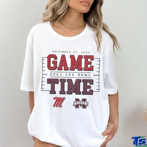 Official Game Time Egg Bowl 2023 Ole Miss Rebels vs MSU Bulldogs T Shirt