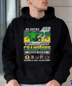 Official Go Ducks 2023 Platypus Trophy Champions Oregon Ducks 31 – 07 Oregon State Beavers November 24, 2023 Autzen Stadium T Shirt