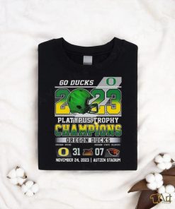 Official Go Ducks 2023 Platypus Trophy Champions Oregon Ducks 31 – 07 Oregon State Beavers November 24, 2023 Autzen Stadium T Shirt