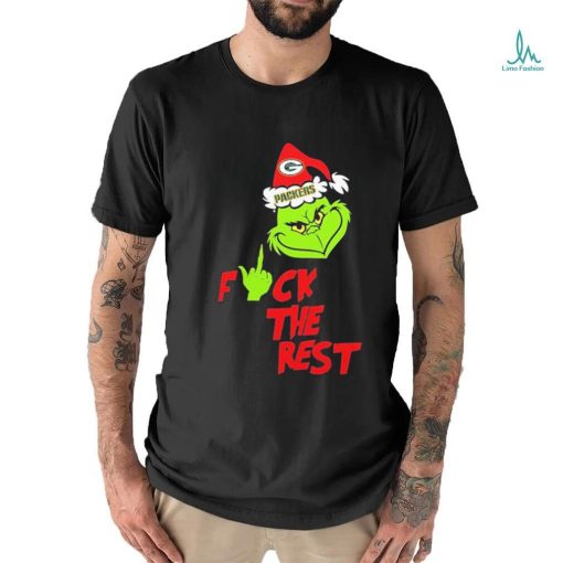 Official Green Bay Packers Santa Grinch F The Rest T shirt