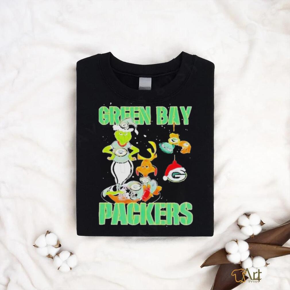 Official Green Bay Packers grinch and max NFL ornament Christmas T shirt Official Green Bay Packers grinch and max NFL ornament Christmas T shirt