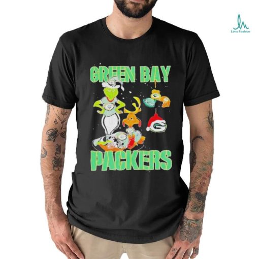 Official Green Bay Packers grinch and max NFL ornament Christmas T shirt