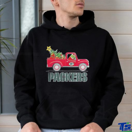 Official Green Bay Packers santa grinch driving truck Christmas Shirt