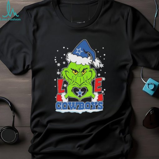 Official Grinch Hand Love Dallas Cowboys Football Christmas shirt