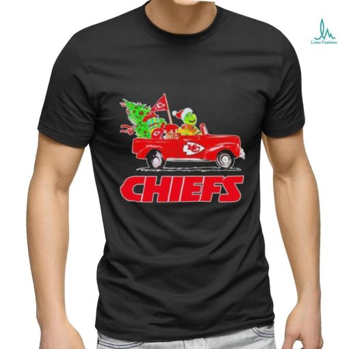 Official Grinch driving car Kansas City Chiefs Christmas shirt