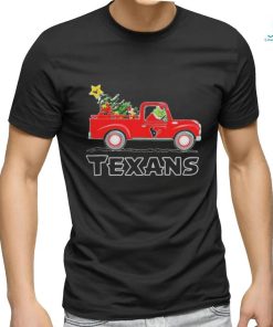 Official Houston Texans Santa Grinch Driving Truck Christmas 2023 Shirt