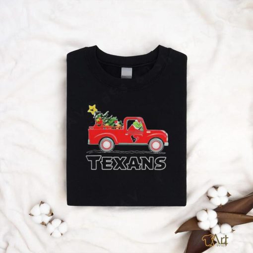 Official Houston Texans Santa Grinch Driving Truck Christmas 2023 Shirt