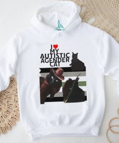 Official I Love My Autistic Agender Cat T Shirt