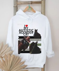 Official I Love My Autistic Agender Cat T Shirt