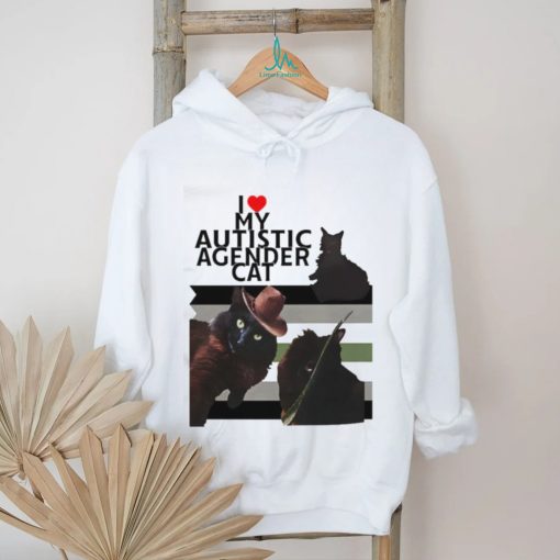 Official I Love My Autistic Agender Cat T Shirt