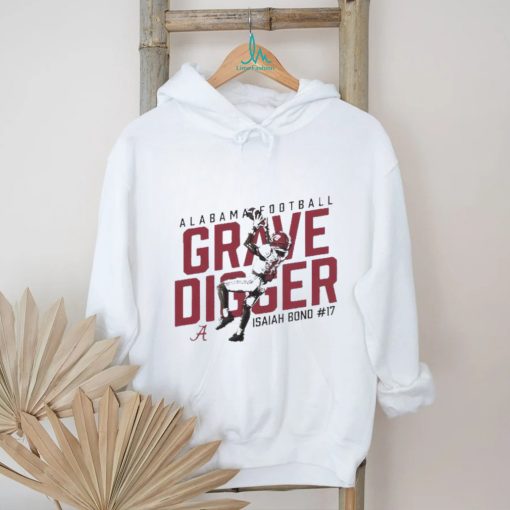 Official Isaiah Bond Alabama Crimson Tide Grave Digger NCAA Football T Shirt
